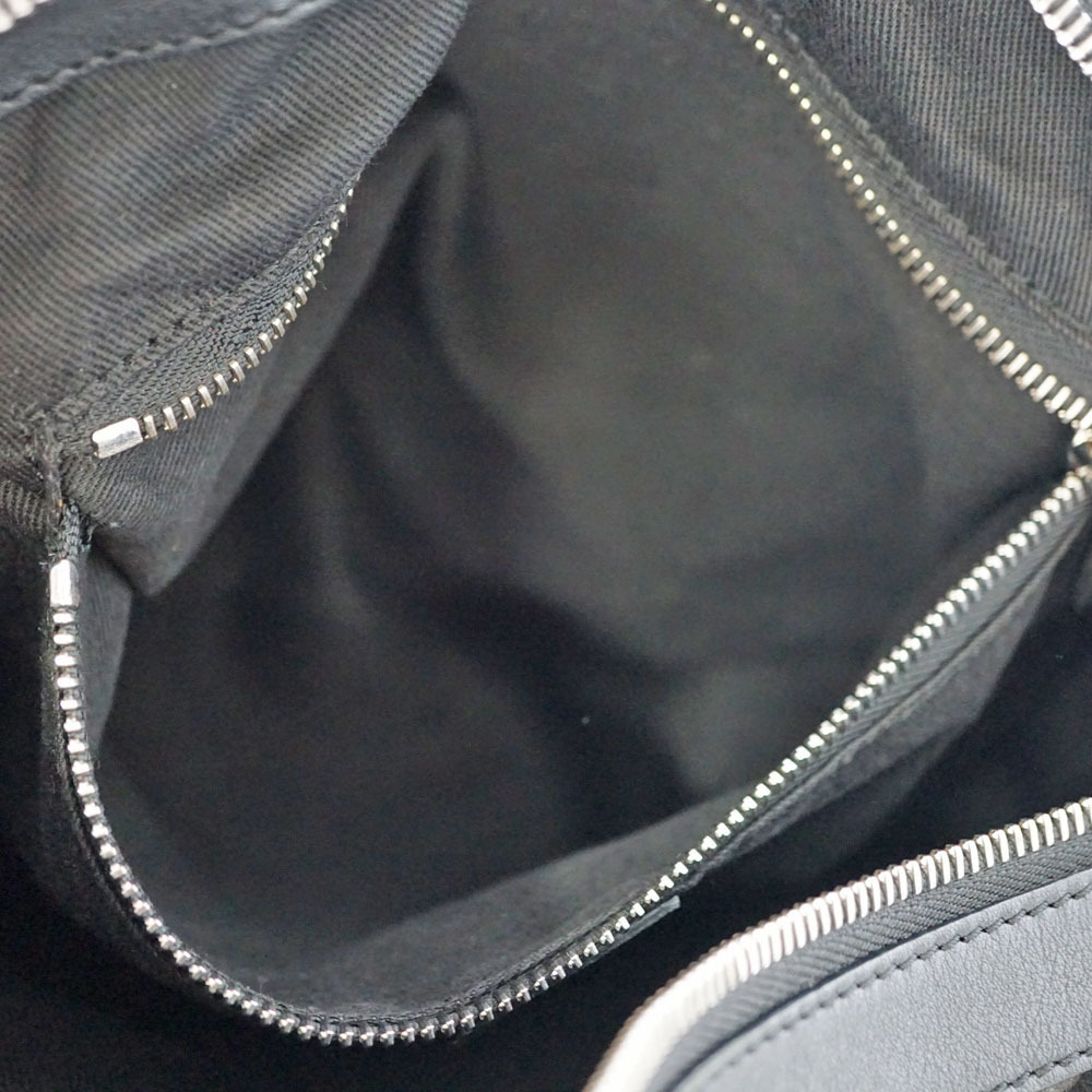 CELINE Shoulder Bag Leather Suede Handbag Black Macadam - Picture 8 of 9